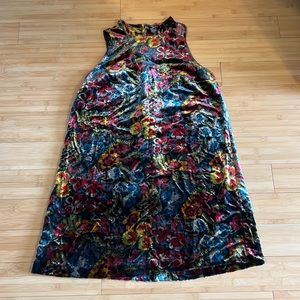 EUC Velvet Floral Dress from Loft - size M